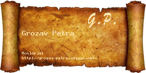 Grozav Petra névjegykártya